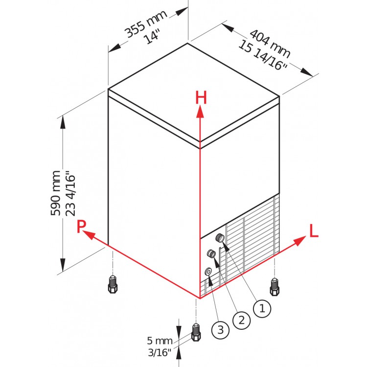 صانعة ثلج بريما ICE MAKER CBC184A 22KG