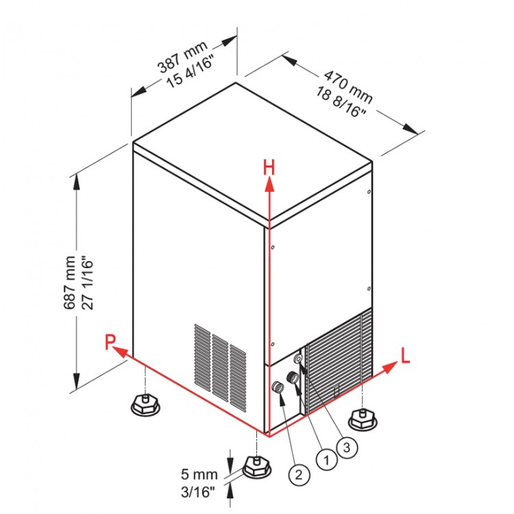 صانعة ثلج بريما ICE MAKER CB249A 29KG