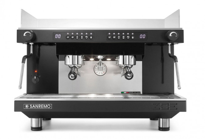 مكينة قهوة سانريمو شاشات 2 قروب اسود SANREMO ZOE COMPETITION